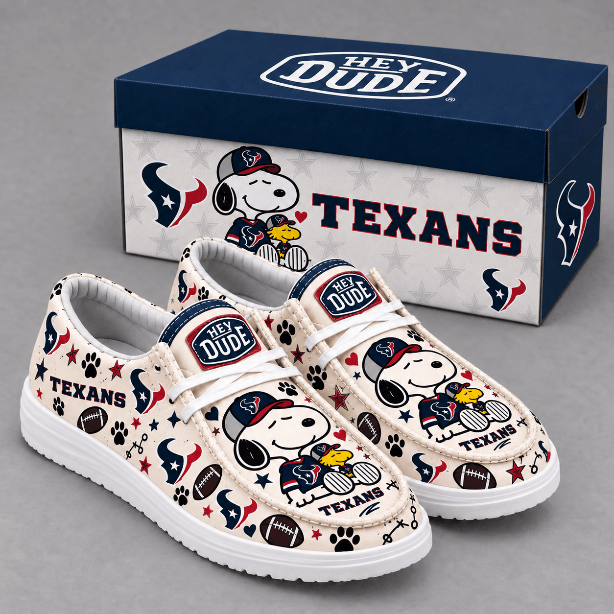Houston Texans | Premium NFL Football Field Fan Loafer Shoes - VA615459