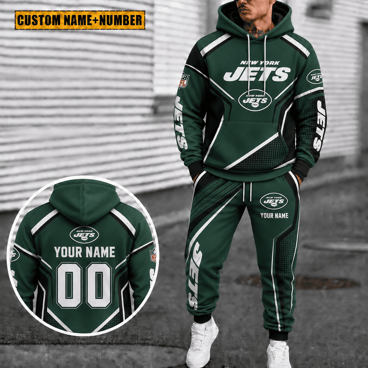 New York Jets Personalized Combo Hoodie And Sweatpants Gift For Fan VAN44110