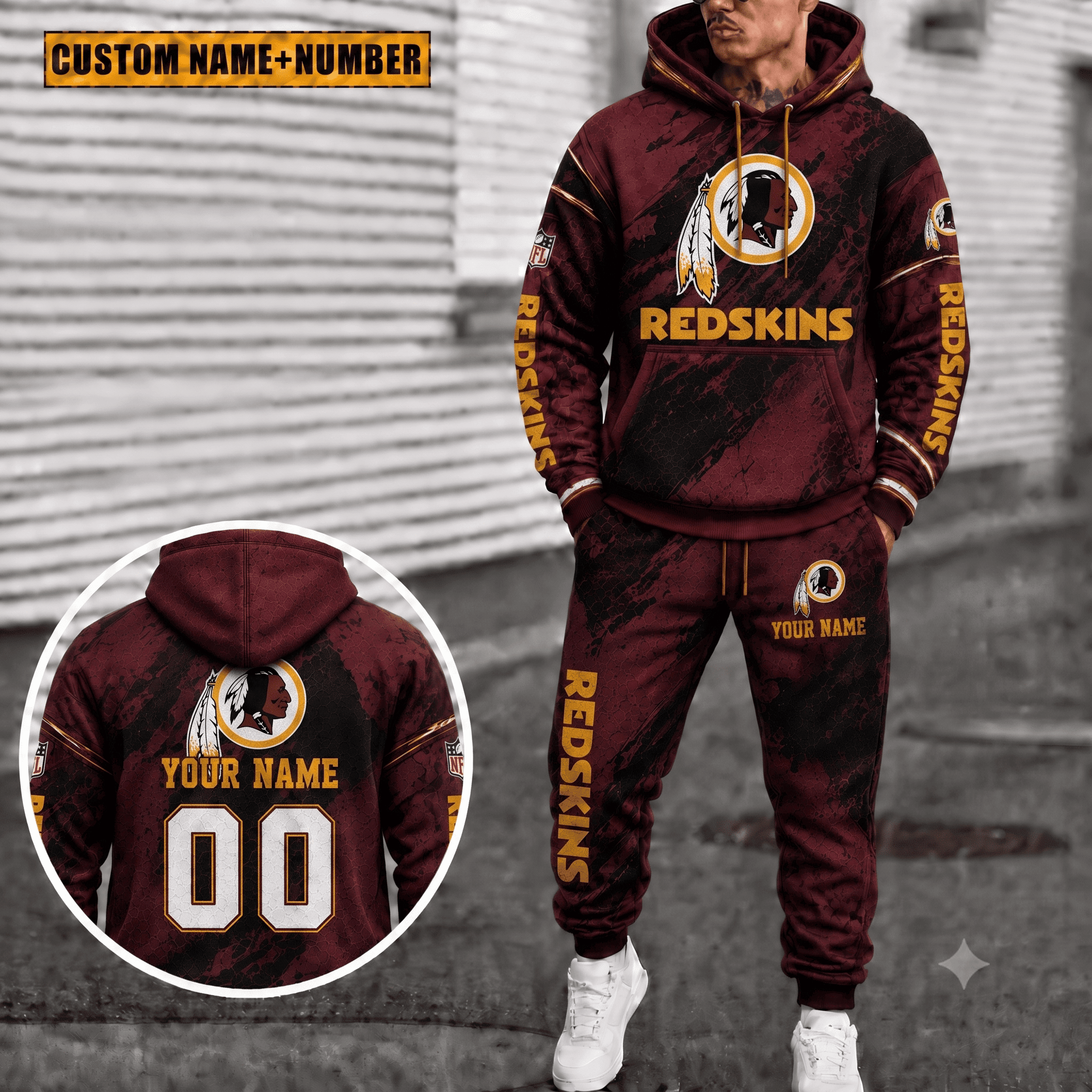 Washington Redskins Personalized Combo Hoodie And Sweatpants Gift For Fan VAN66814