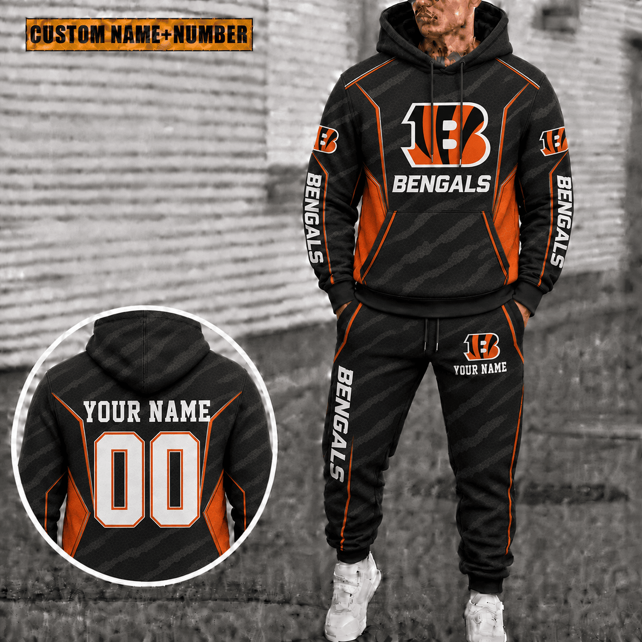Cincinnati Bengals Personalized Combo Hoodie And Sweatpants Gift For Fan VAN88191