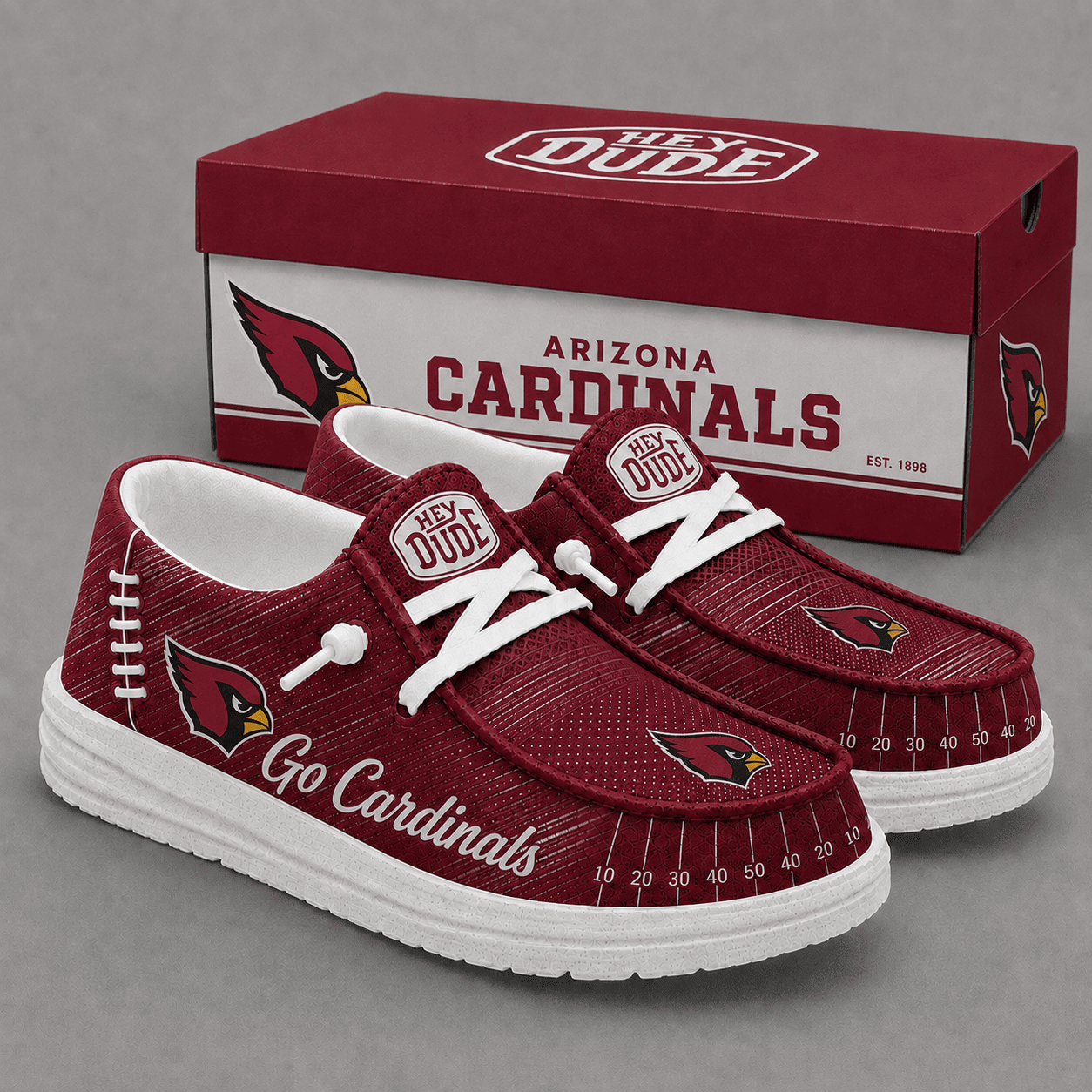 Arizona Cardinals | Premium NFL Football Field Fan Loafer Shoes - VA33101