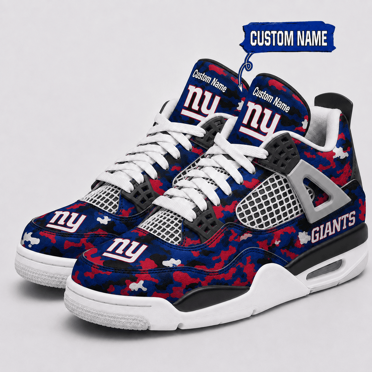 New York Giants Personalized AJ4 Sneaker VAN12116