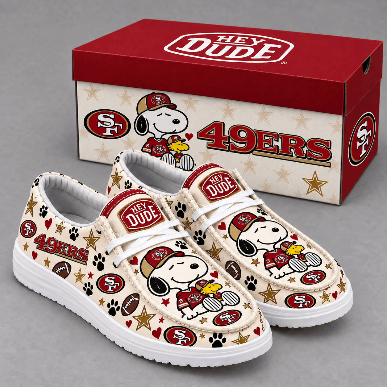 San Francisco 49ers | Premium NFL Football Field Fan Loafer Shoes - VA61529