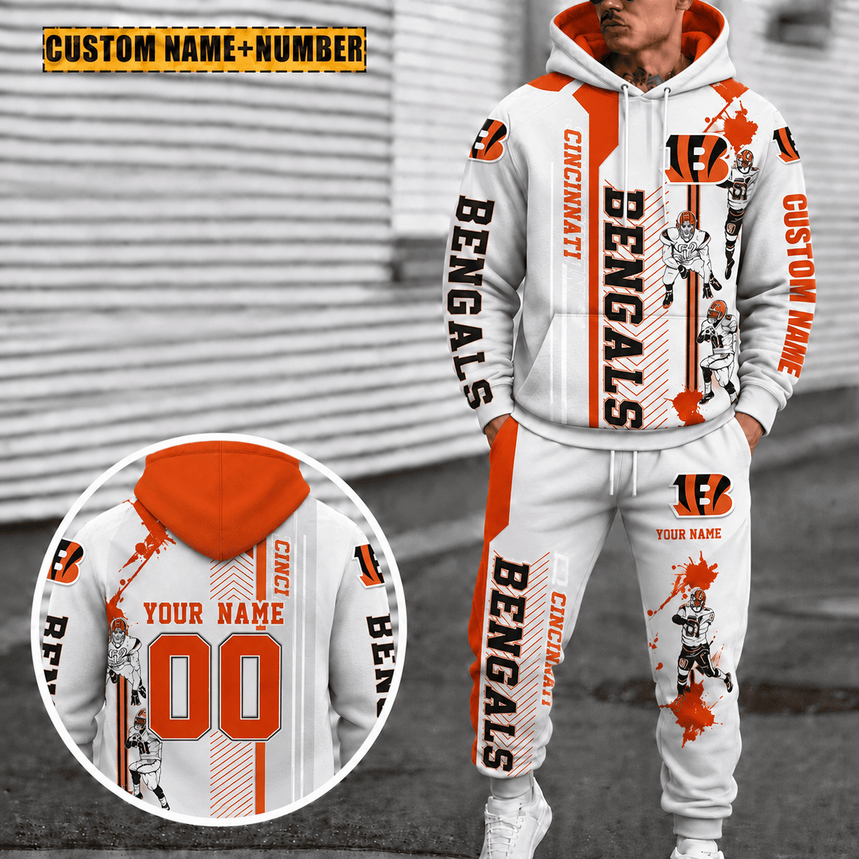 Cincinnati Bengals Personalized Combo Hoodie And Sweatpants Gift For Fan VAN91109