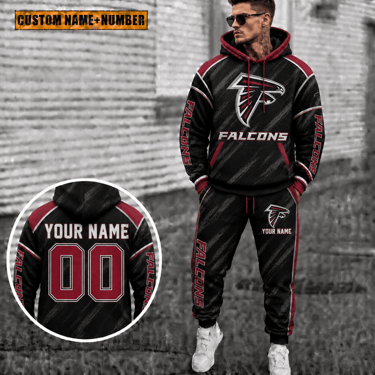 Atlanta Falcons Personalized Combo Hoodie And Sweatpants Gift For Fan VAN8243