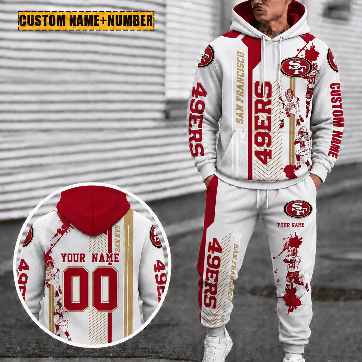 San Francisco 49ers Personalized Combo Hoodie And Sweatpants Gift For Fan VAN91116