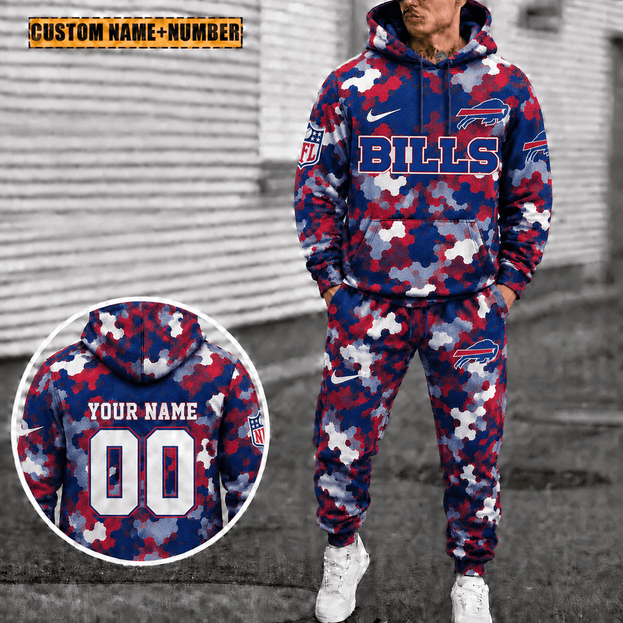 Buffalo Bills Personalized Combo Hoodie And Sweatpants Gift For Fan VAN4061