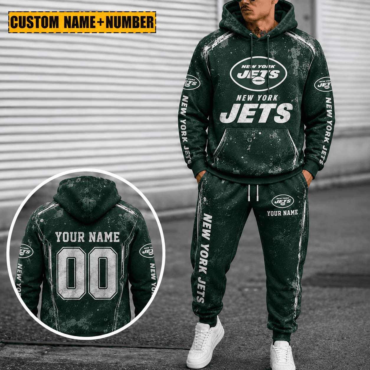 New York Jets Personalized Combo Hoodie And Sweatpants Gift For Fan VAN77160