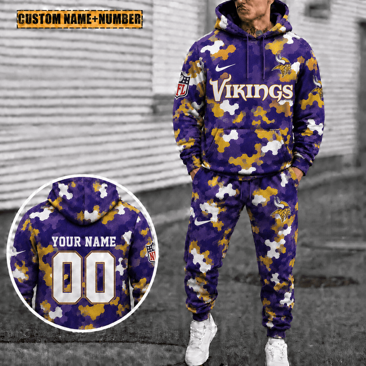 Minnesota Vikings Personalized Combo Hoodie And Sweatpants Gift For Fan VAN4074