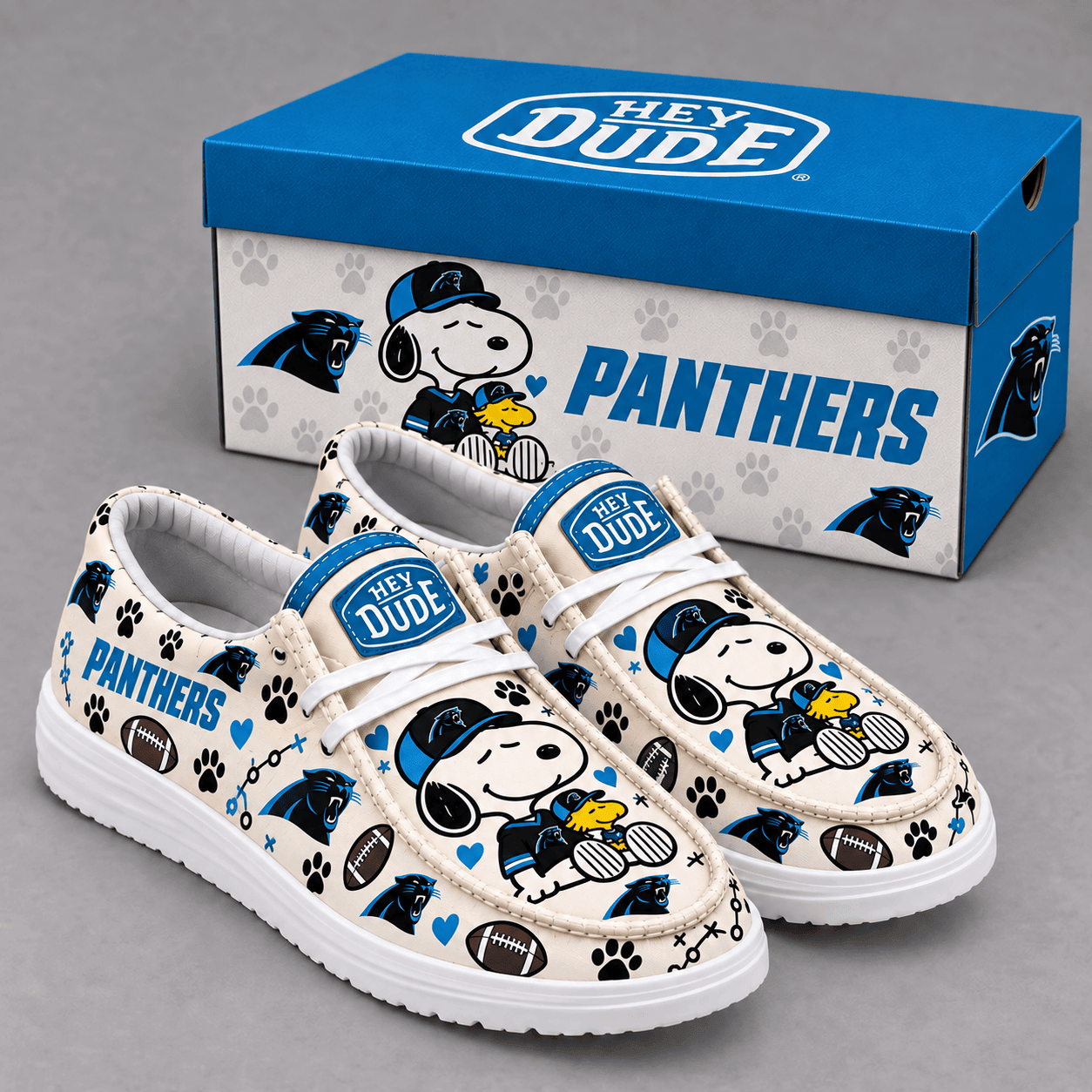 Carolina Panthers | Premium NFL Football Field Fan Loafer Shoes - VA61525