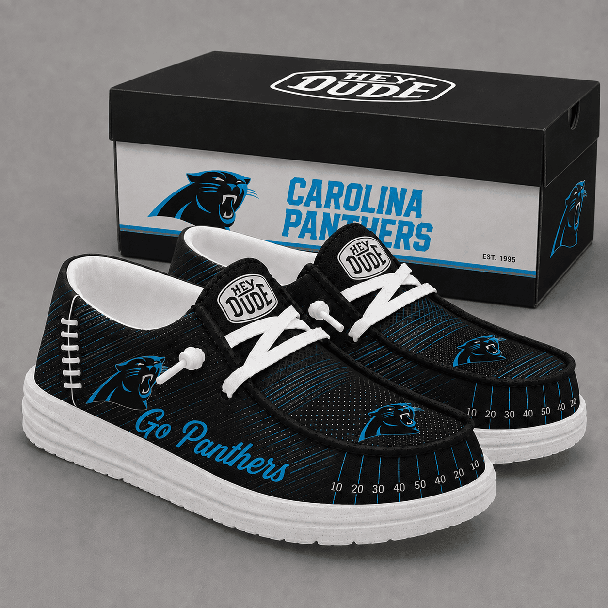 Carolina Panthers | Premium NFL Football Field Fan Loafer Shoes - VA33103