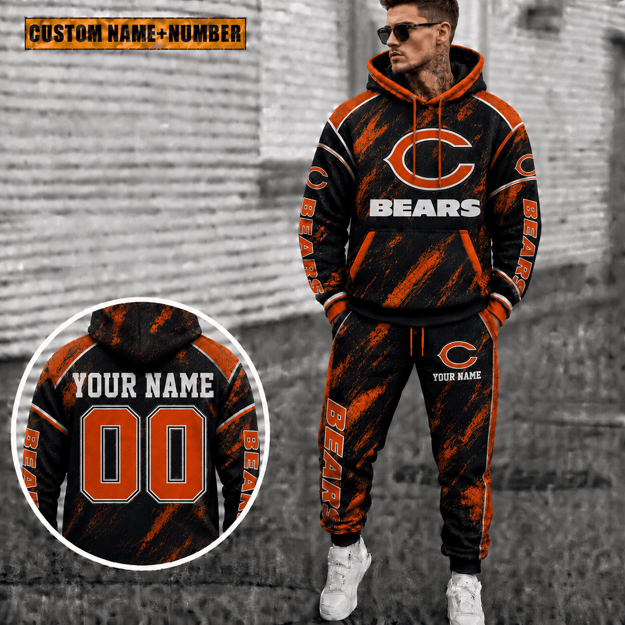 Chicago Bears Personalized Combo Hoodie And Sweatpants Gift For Fan VAN8230