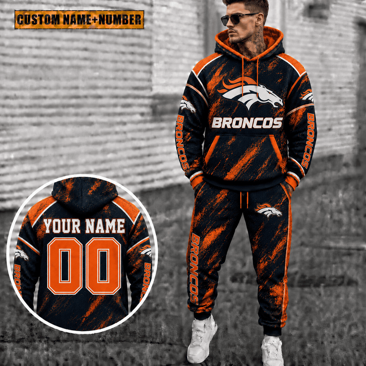 Denver Broncos Personalized Combo Hoodie And Sweatpants Gift For Fan VAN8216