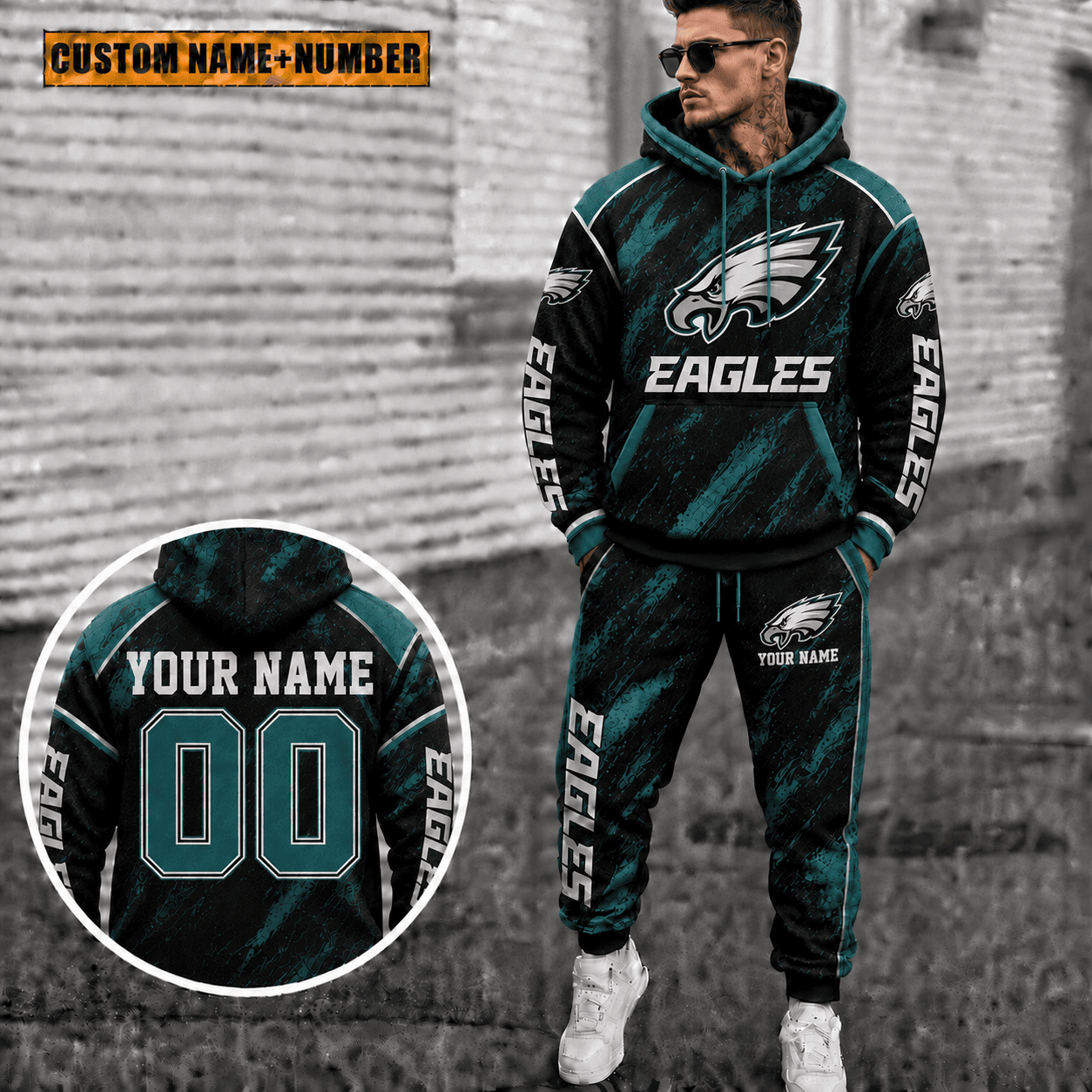 Philadelphia Eagles Personalized Combo Hoodie And Sweatpants Gift For Fan VAN8237