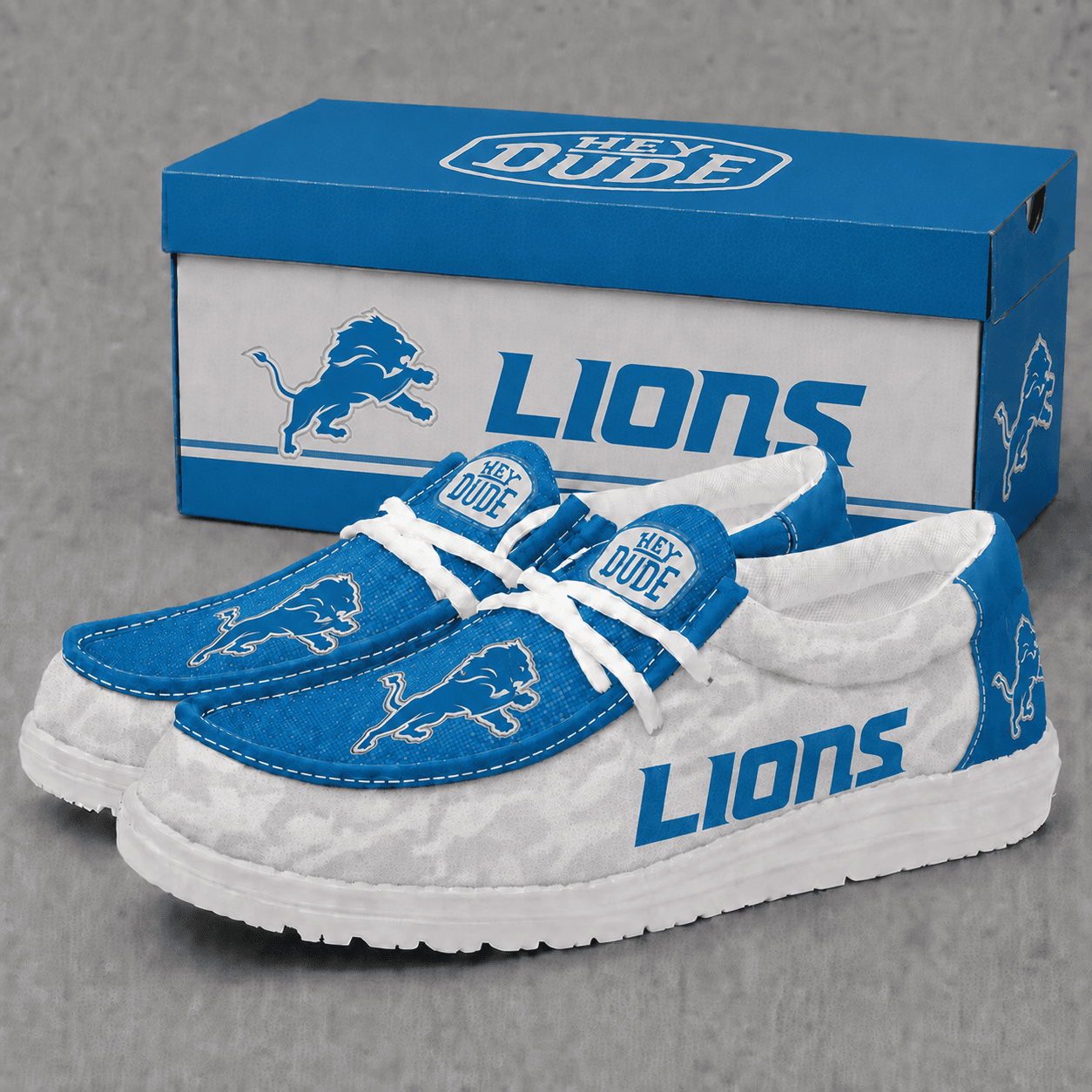 Detroit Lions | Premium NFL Football Field Fan Loafer Shoes - VA22510