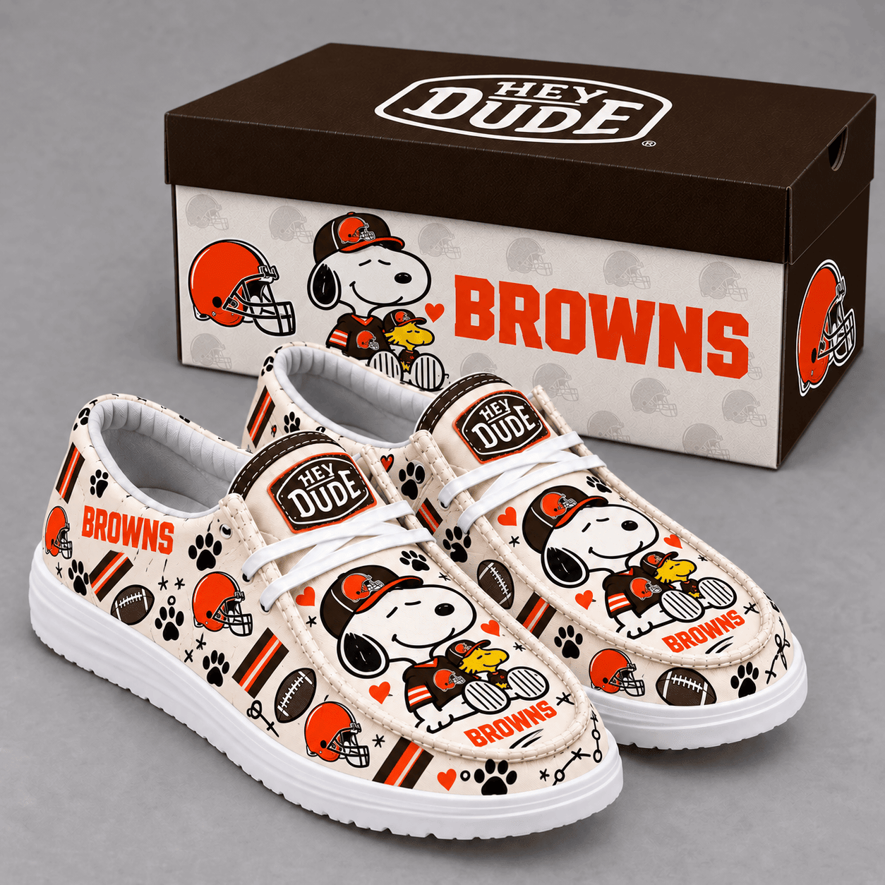 Cleveland Browns | Premium NFL Football Field Fan Loafer Shoes - VA61542