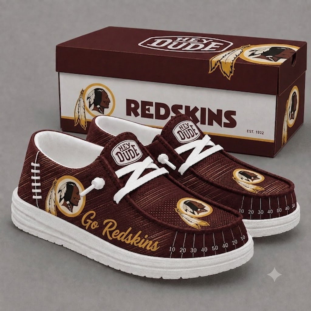 Washington Redskins | Premium NFL Football Field Fan Loafer Shoes - VA331102