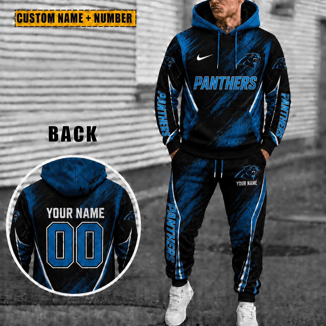 Carolina Panthers Personalized Combo Hoodie And Sweatpants Gift For Fan VAN6641