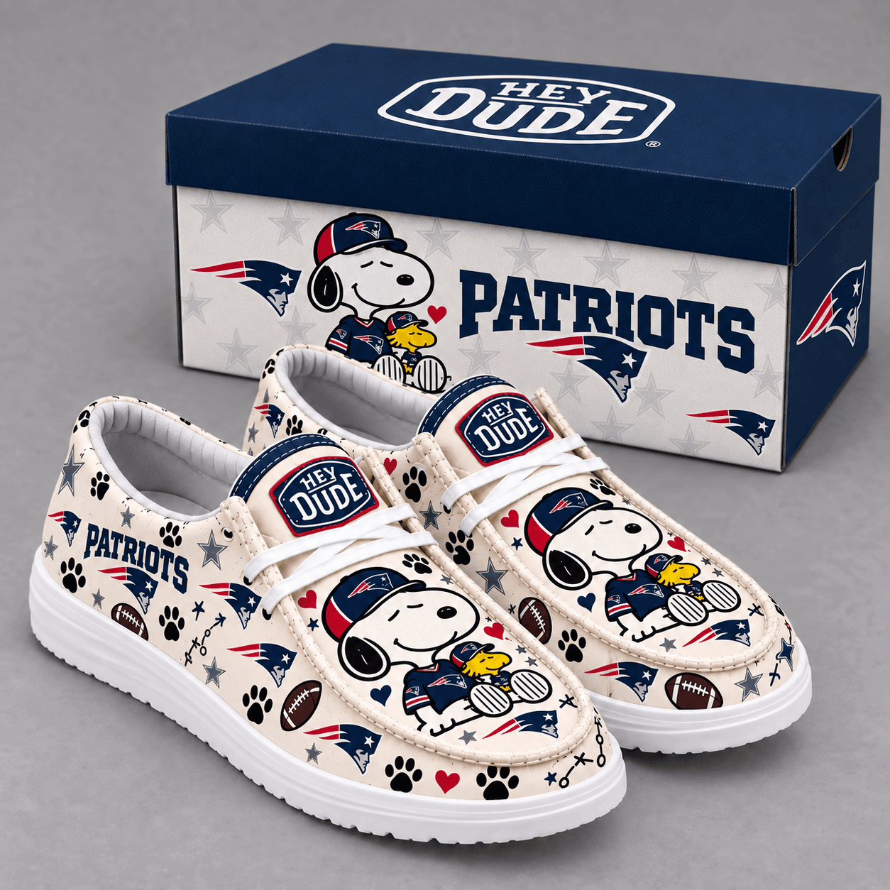 New England Patriots | Premium NFL Football Field Fan Loafer Shoes - VA61537