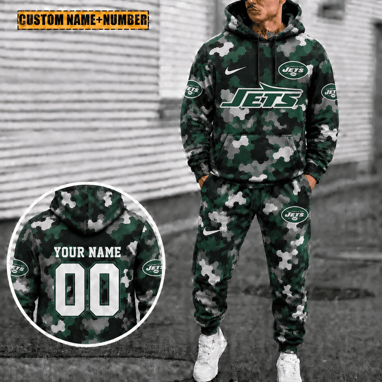 New York Jets Personalized Combo Hoodie And Sweatpants Gift For Fan VAN4080