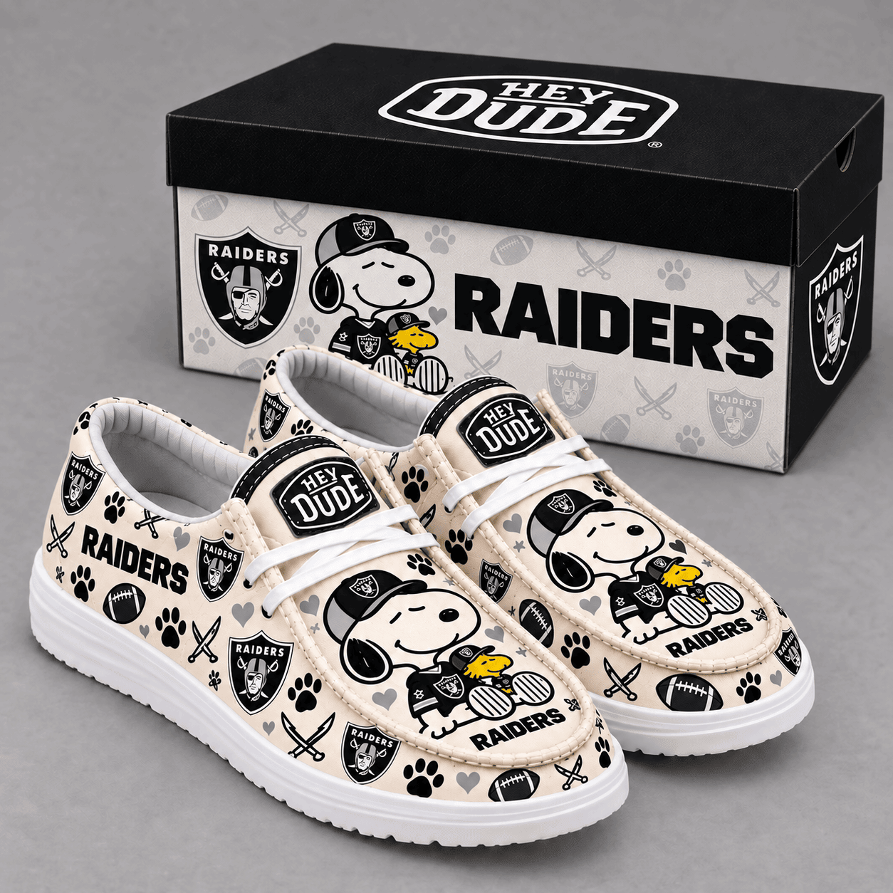 Raiders | Premium NFL Football Field Fan Loafer Shoes - VA61541