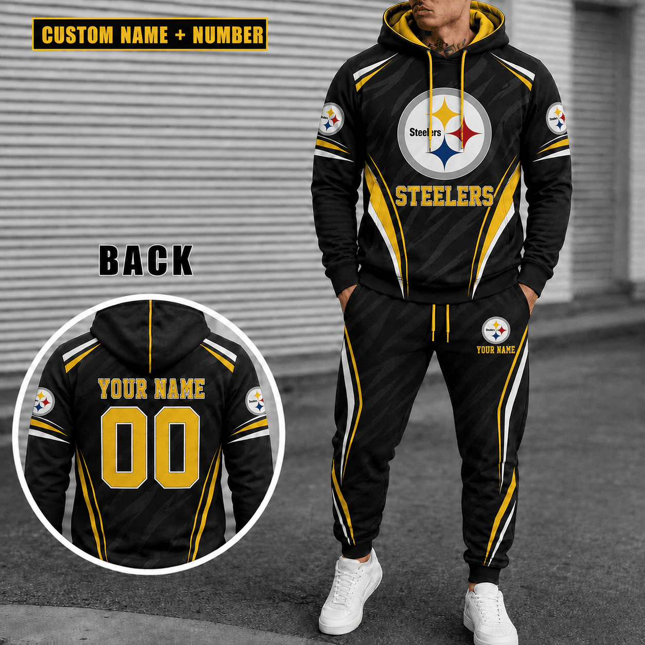Pittsburgh Steelers Personalized Combo Hoodie And Sweatpants Gift For Fan VAN55212
