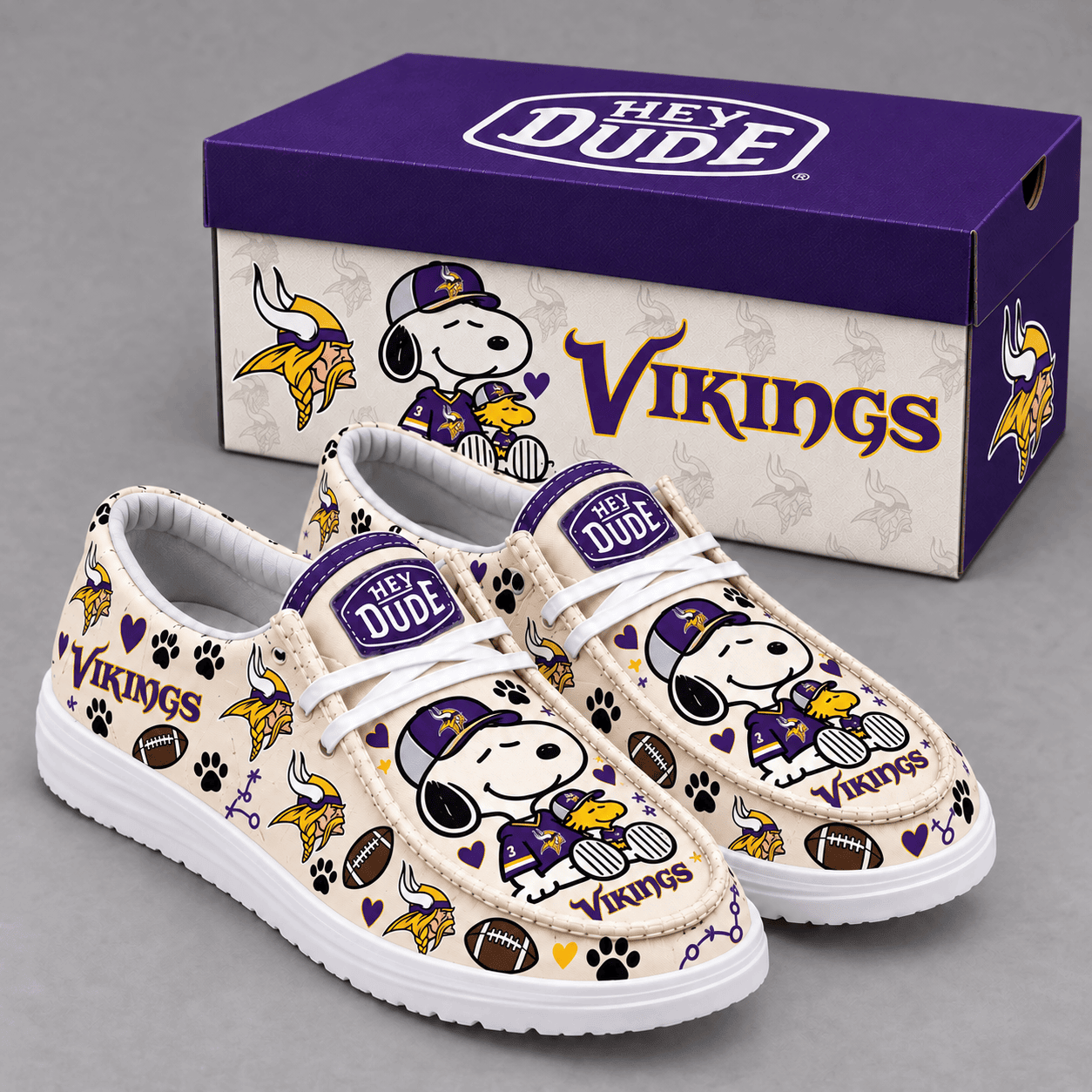 Minnesota Vikings | Premium NFL Football Field Fan Loafer Shoes - VA61544