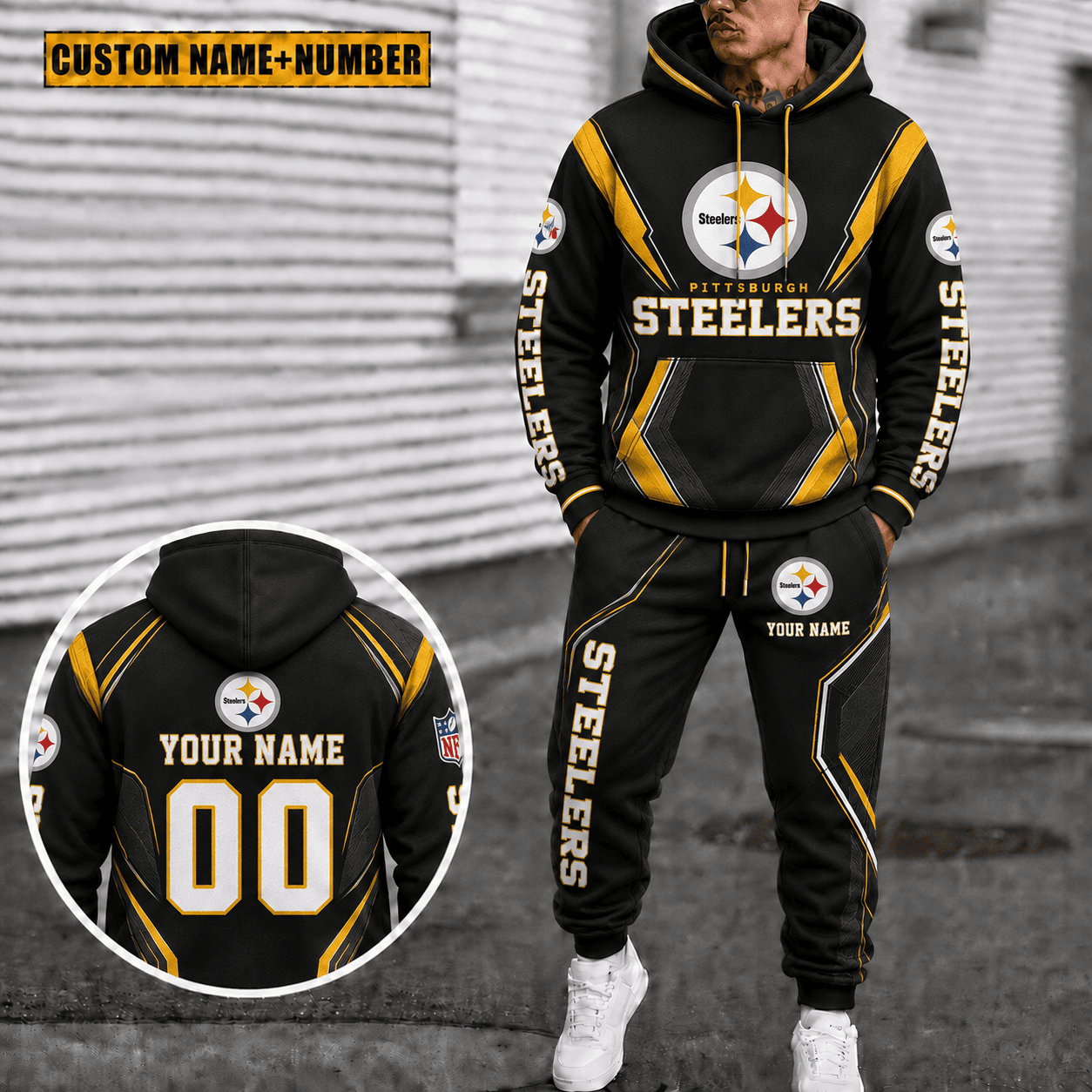Pittsburgh Steelers Personalized Combo Hoodie And Sweatpants Gift For Fan VAN44101