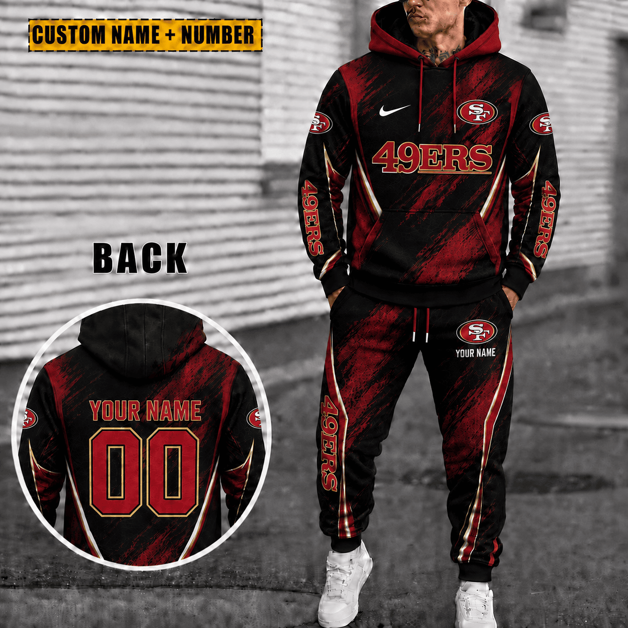 San Francisco 49ers Personalized Combo Hoodie And Sweatpants Gift For Fan VAN6643