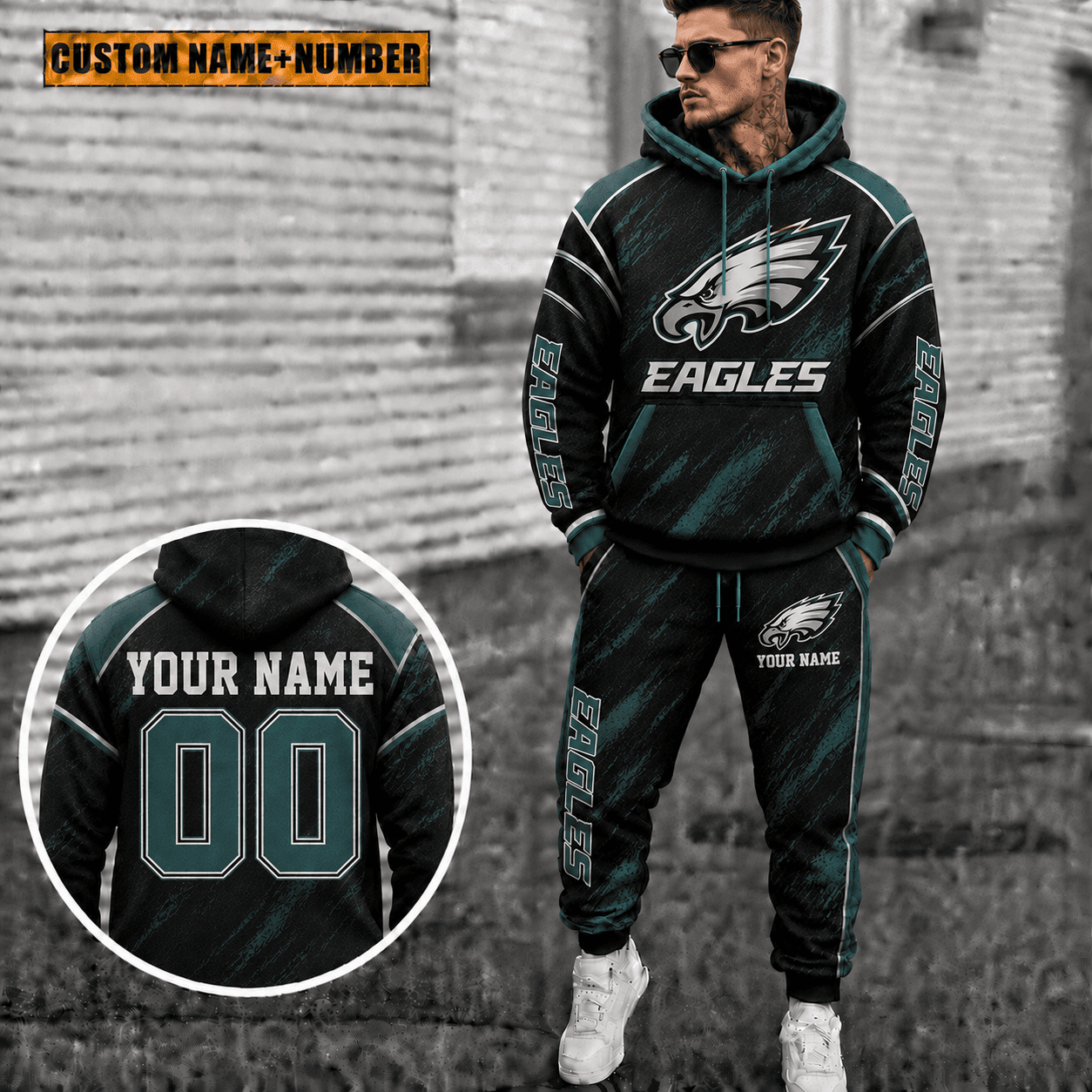 Philadelphia Eagles Personalized Combo Hoodie And Sweatpants Gift For Fan VAN8238