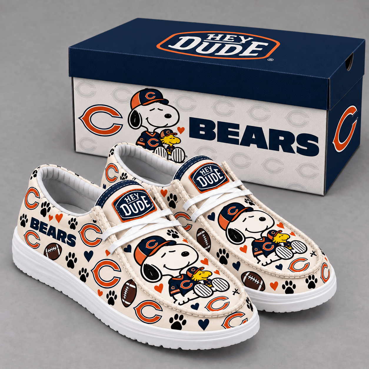 Chicago Bears | Premium NFL Football Field Fan Loafer Shoes - VA61530