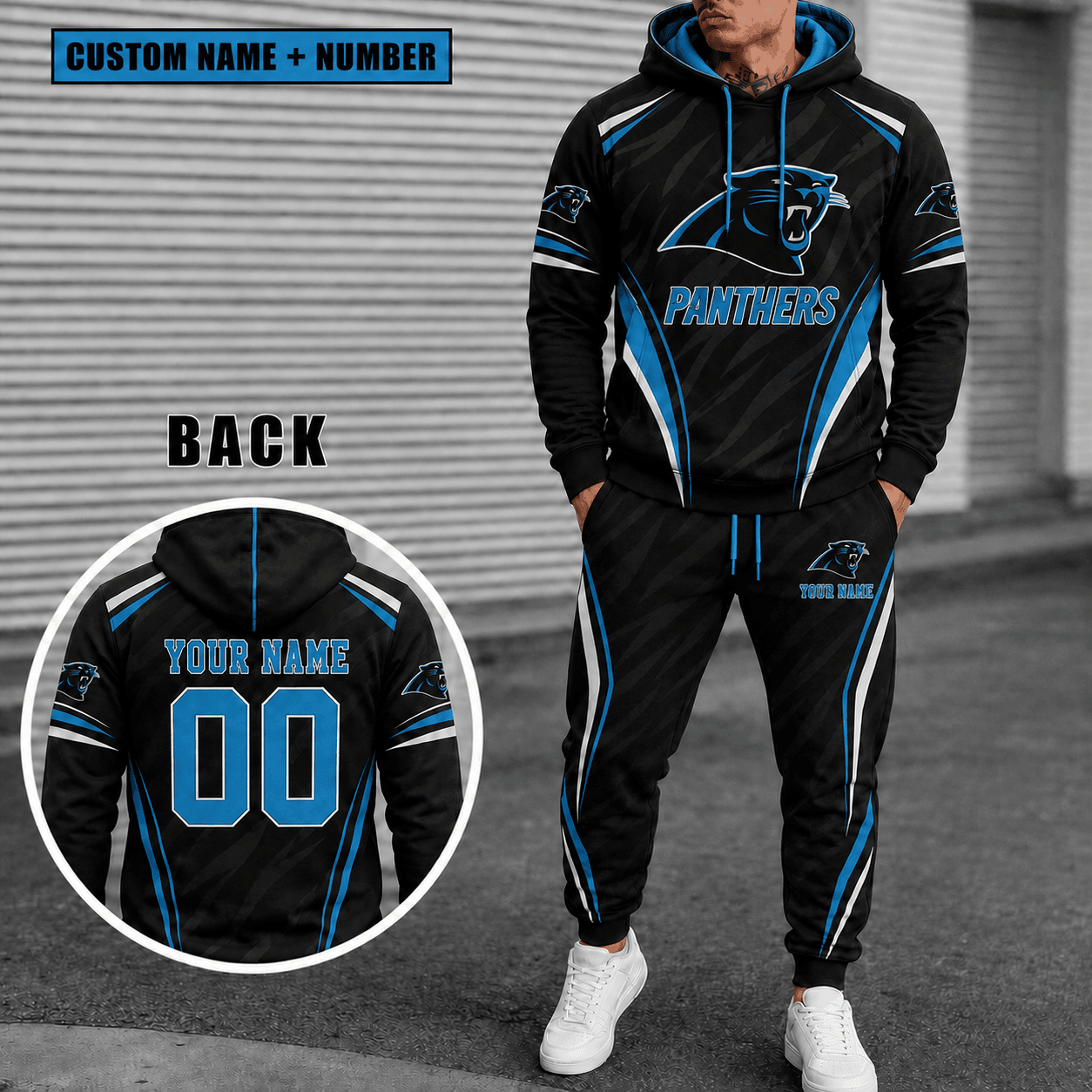 Carolina Panthers Personalized Combo Hoodie And Sweatpants Gift For Fan VAN55240