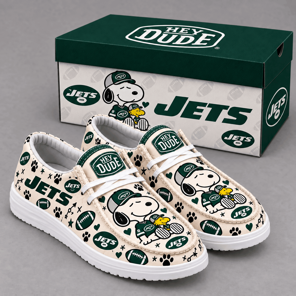 New York Jets | Premium NFL Football Field Fan Loafer Shoes - VA61540