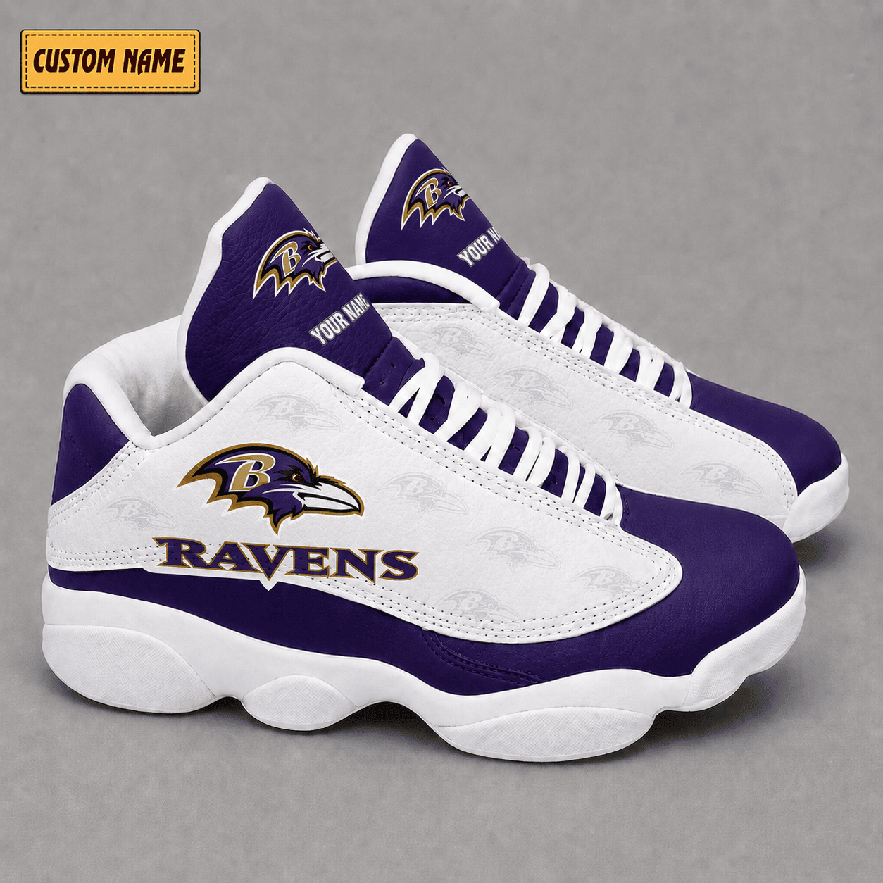 Baltimore Ravens Air JD13 Sneakers VA338919