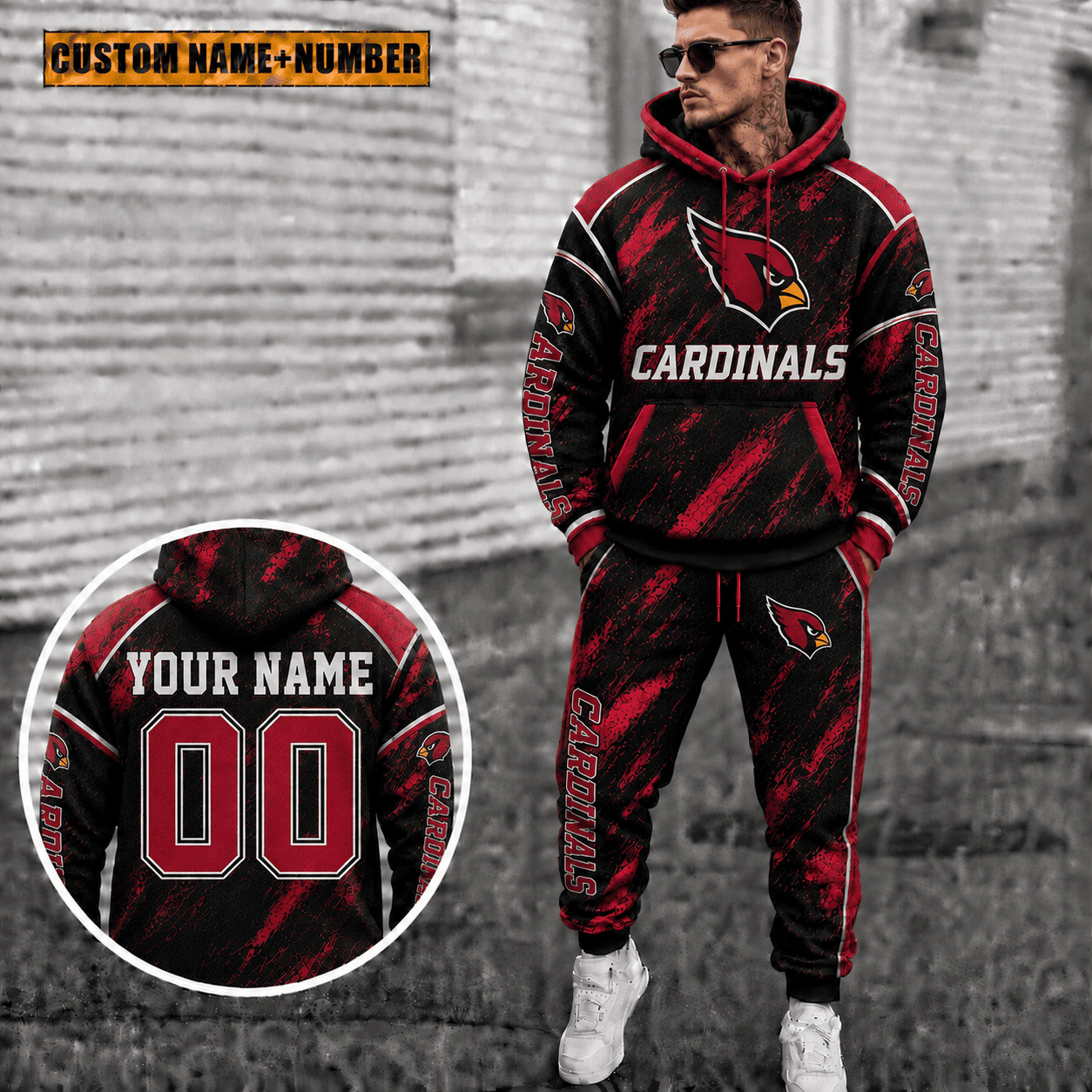 Arizona Cardinals Personalized Combo Hoodie And Sweatpants Gift For Fan VAN8240