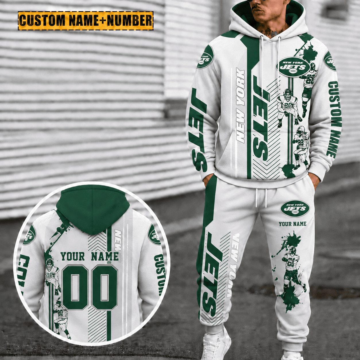 New York Jets Personalized Combo Hoodie And Sweatpants Gift For Fan VAN91108