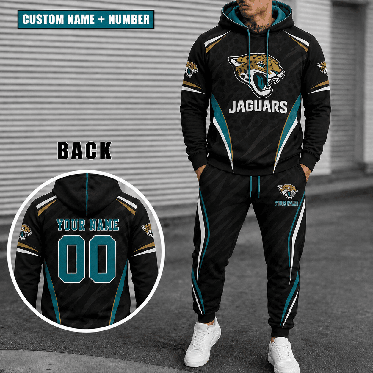 Jacksonville Jaguars Personalized Combo Hoodie And Sweatpants Gift For Fan VAN55224