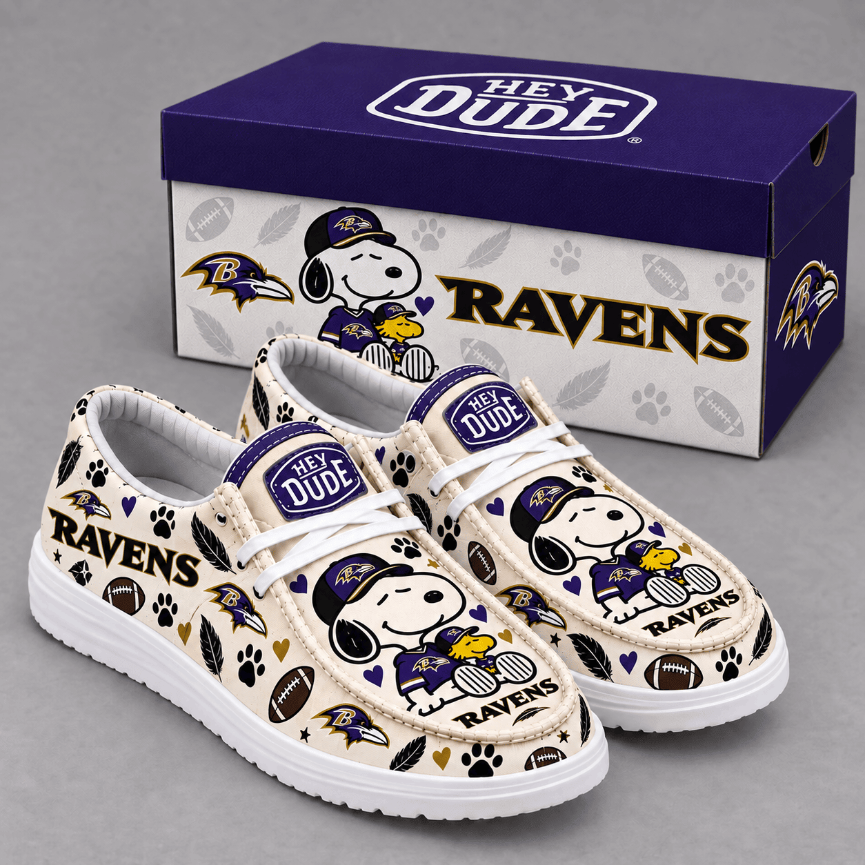 Baltimore Ravens | Premium NFL Football Field Fan Loafer Shoes - VA61521