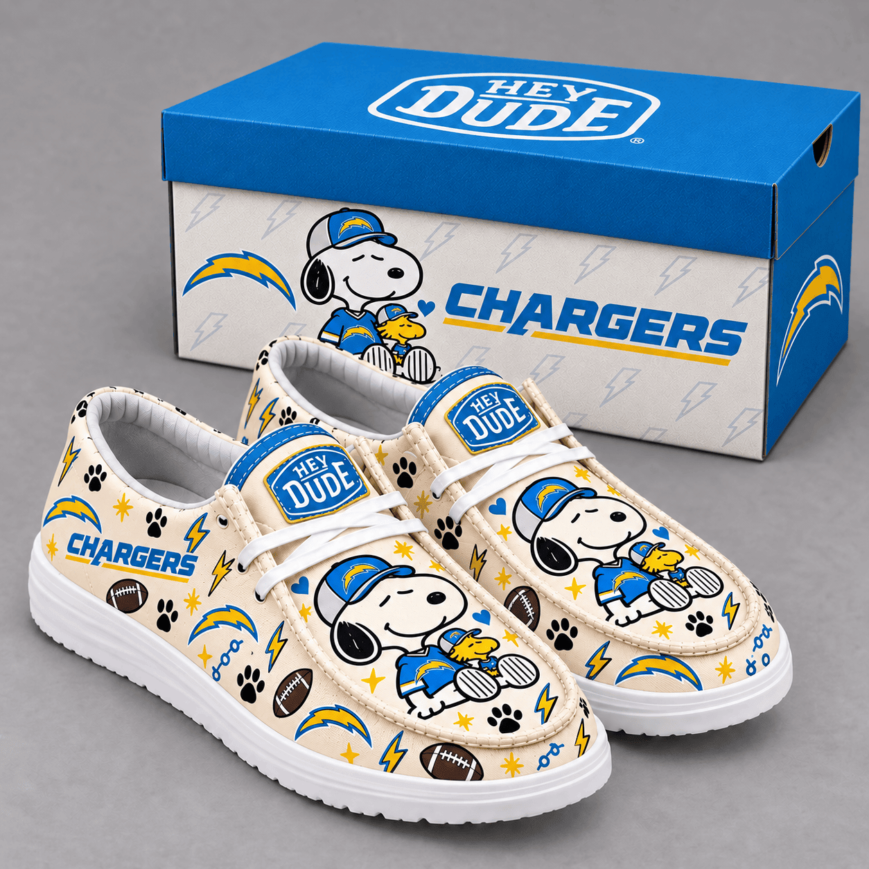 Los Angeles Chargers | Premium NFL Football Field Fan Loafer Shoes - VA61539