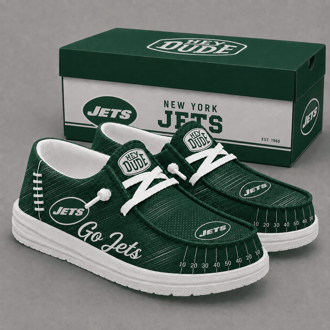 New York Jets | Premium NFL Football Field Fan Loafer Shoes - VA33109