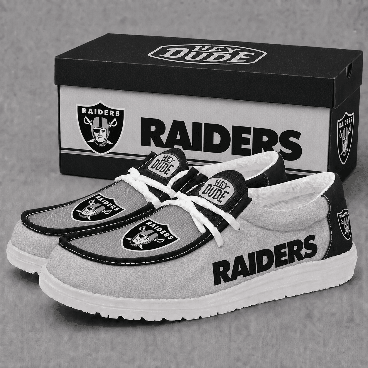 Raiders | Premium NFL Football Field Fan Loafer Shoes - VA22515