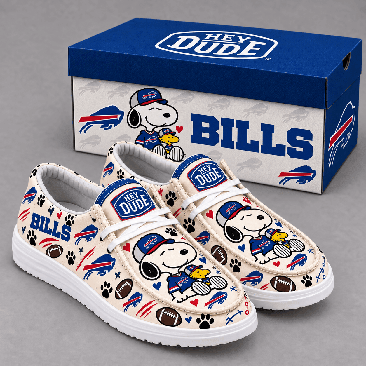 Buffalo Bills | Premium NFL Football Field Fan Loafer Shoes - VA61523