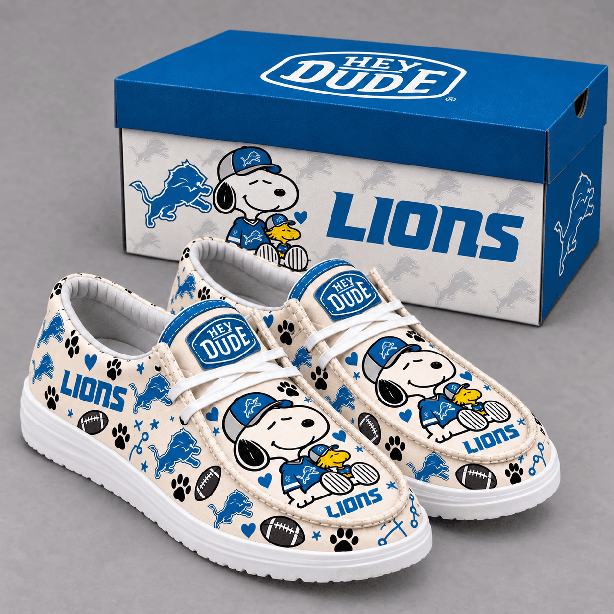 Detroit Lions | Premium NFL Football Field Fan Loafer Shoes - VA61532