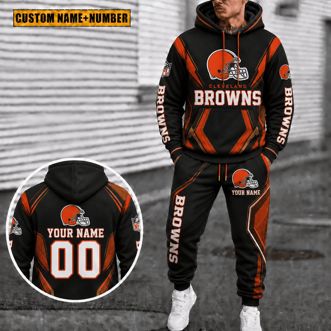 Cleveland Browns Personalized Combo Hoodie And Sweatpants Gift For Fan VAN44103