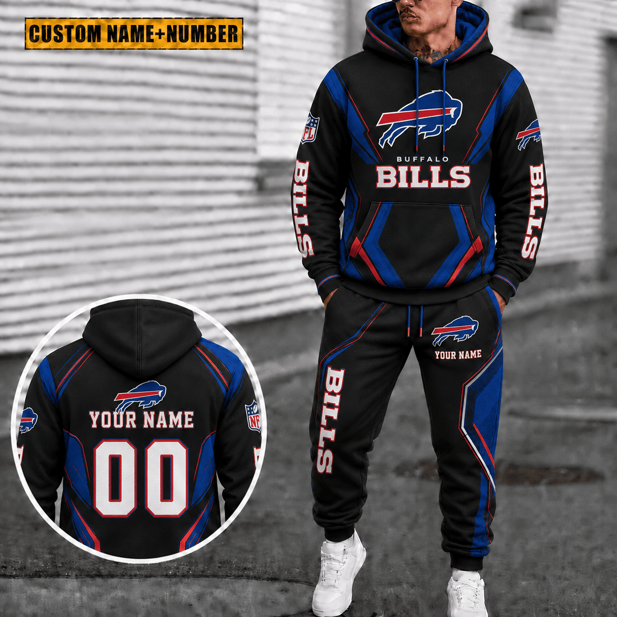 Buffalo Bills Personalized Combo Hoodie And Sweatpants Gift For Fan VAN44112