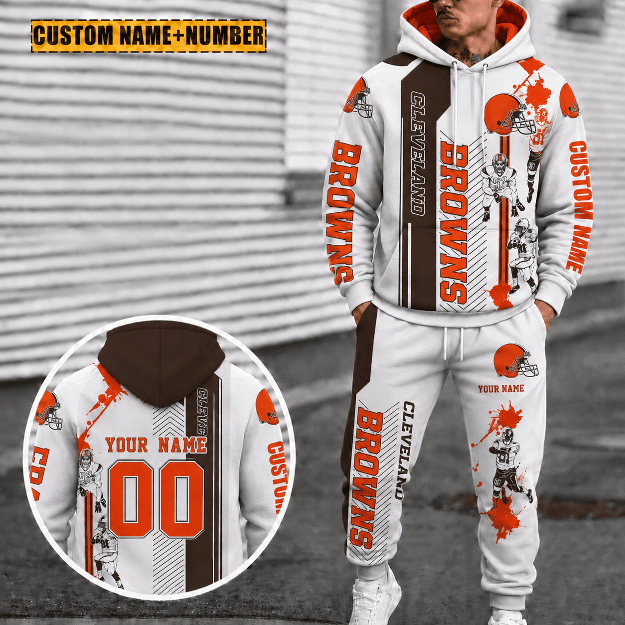 Cleveland Browns Personalized Combo Hoodie And Sweatpants Gift For Fan VAN91102