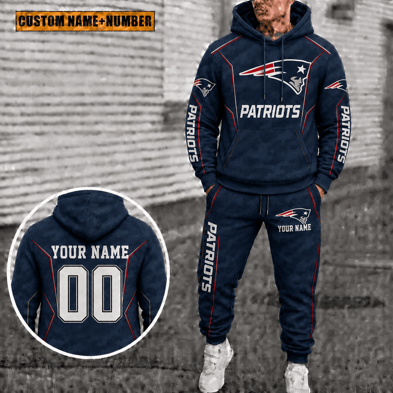 New England Patriots Personalized Combo Hoodie And Sweatpants Gift For Fan VAN88184