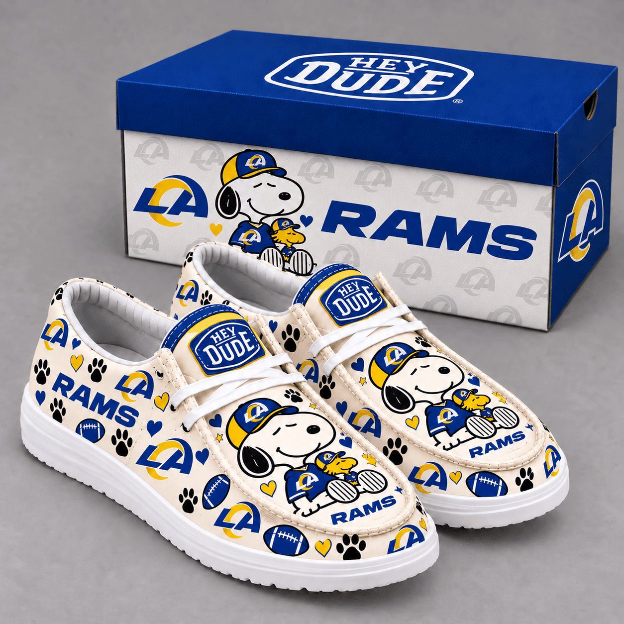 Los Angeles Rams | Premium NFL Football Field Fan Loafer Shoes - VA61522