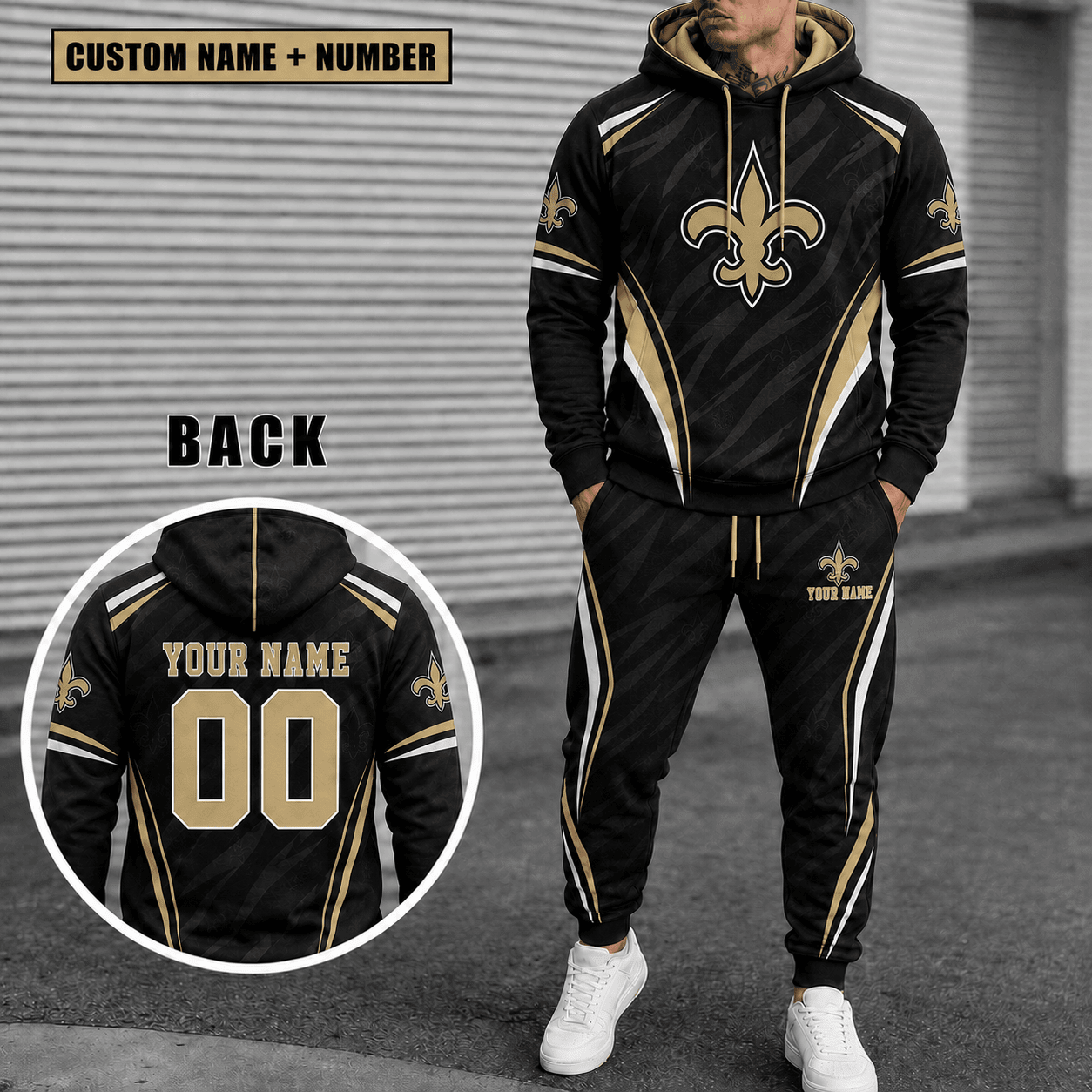 New Orleans Saints Personalized Combo Hoodie And Sweatpants Gift For Fan VAN55239