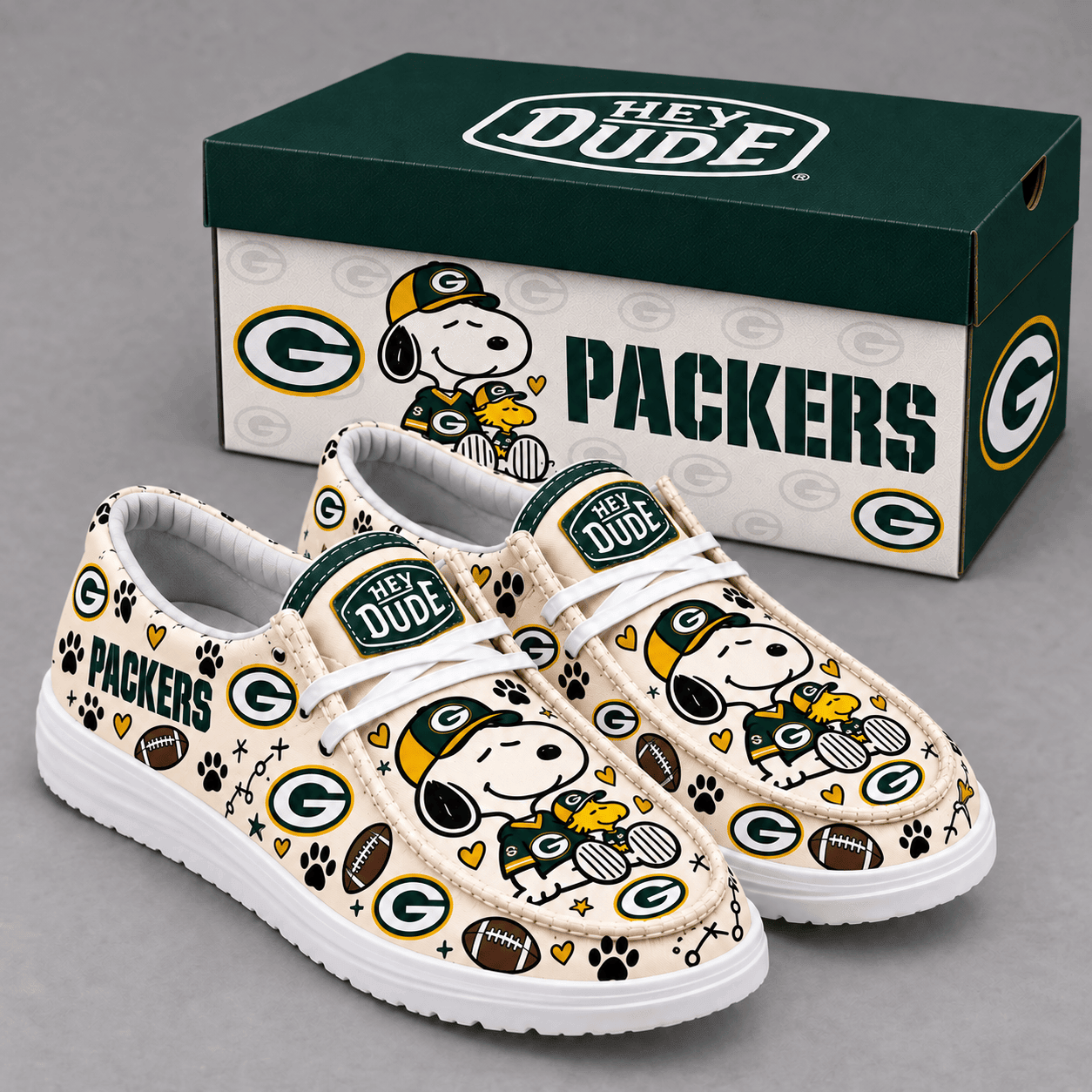 Green Bay Packers | Premium NFL Football Field Fan Loafer Shoes - VA61534